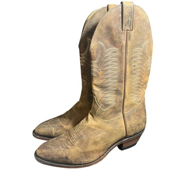BOULET 1828 Thunderbird Wing Design Leather Western Boots Cowboy Sz 11 E‎ Wide